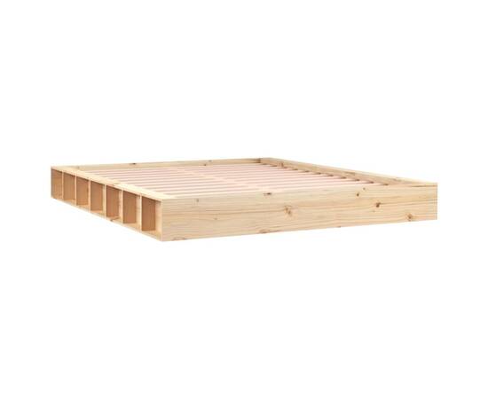 Cadru de pat, 120x200 cm, lemn masiv, 3 image