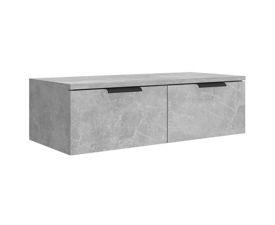 Dulap de perete, gri beton, 68x30x20 cm, lemn compozit, 2 image