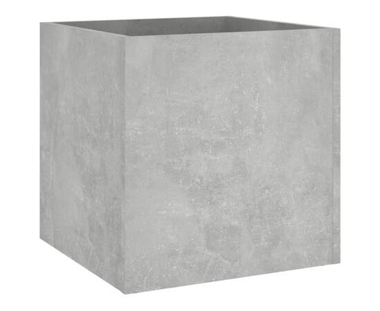 Jardinieră cutie, gri beton, 40x40x40 cm, lemn compozit, 2 image