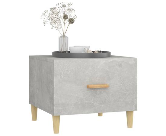 Măsuțe de cafea, 2 buc., gri beton, 50x50x40 cm, lemn compozit, 5 image