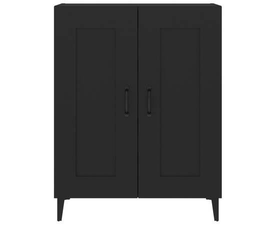 Servantă, negru, 69,5x34x90 cm, lemn compozit, 6 image
