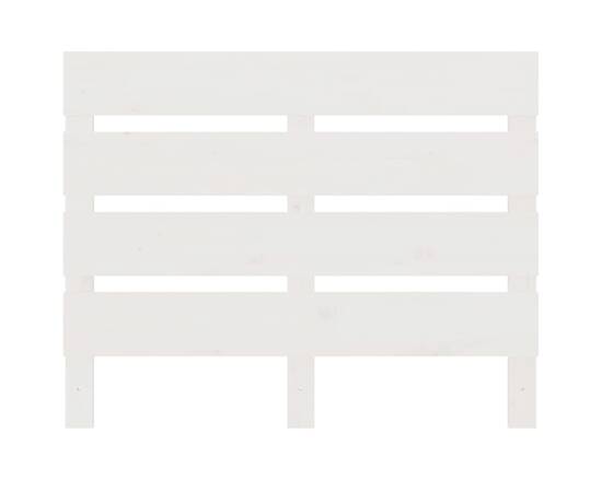 Tăblie de pat, alb, 100x3x80 cm, lemn masiv de pin, 3 image