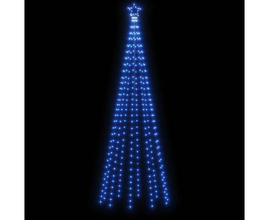 Brad de crăciun, 310 led-uri albastre, 300 cm, cu țăruș, 3 image