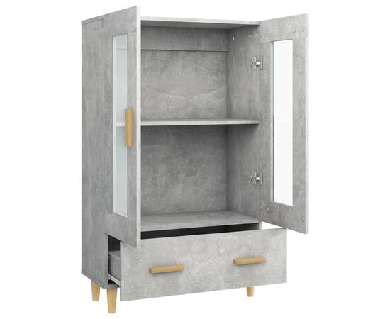 Dulap înalt, gri beton, 70x31x115 cm, lemn compozit, 6 image