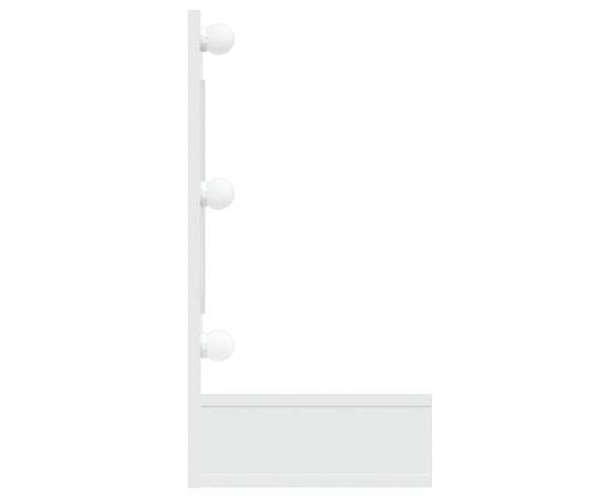 Dulap cu oglindă și led, alb, 90x31,5x62 cm, 5 image