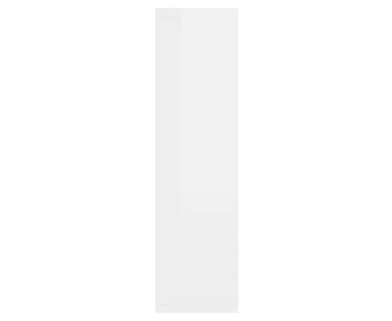 Dulap cu oglindă și led, alb extralucios, 76x15x55 cm, 8 image