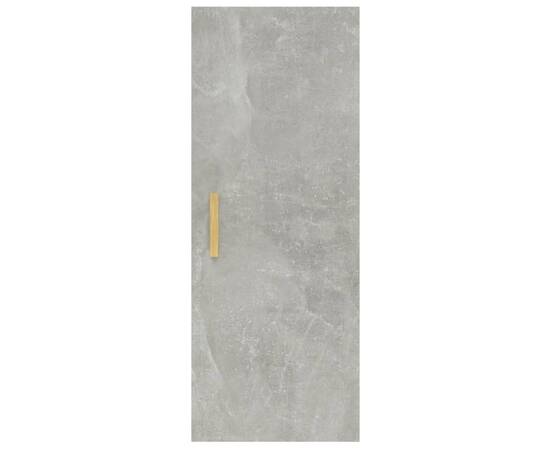 Dulap de perete, gri beton, 34,5x34x90 cm, lemn compozit, 6 image