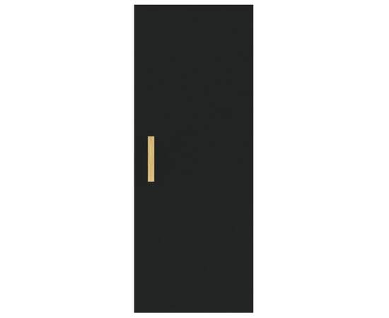 Dulap de perete, negru, 34,5x34x90 cm, lemn compozit, 6 image
