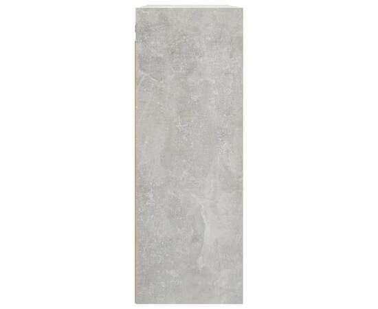 Dulap de perete suspendat, gri beton, 69,5x32,5x90 cm, 6 image