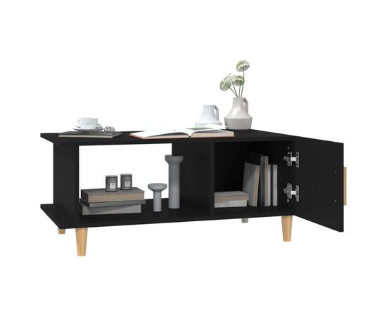 Măsuță de cafea, negru, 90x50x40 cm, lemn compozit, 4 image