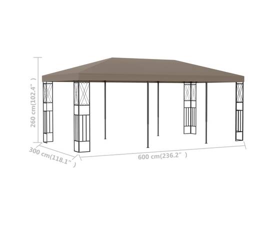 Pavilion, gri taupe, 6 x 3 m, material textil, 6 image