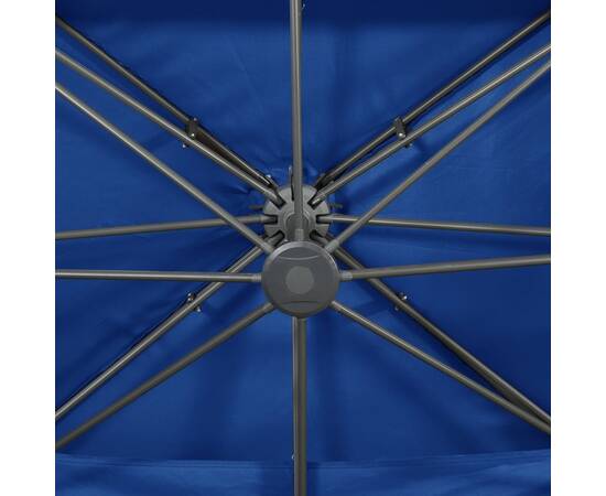 Umbrelă suspendată, acoperiș dublu, albastru azuriu, 400x300 cm, 2 image