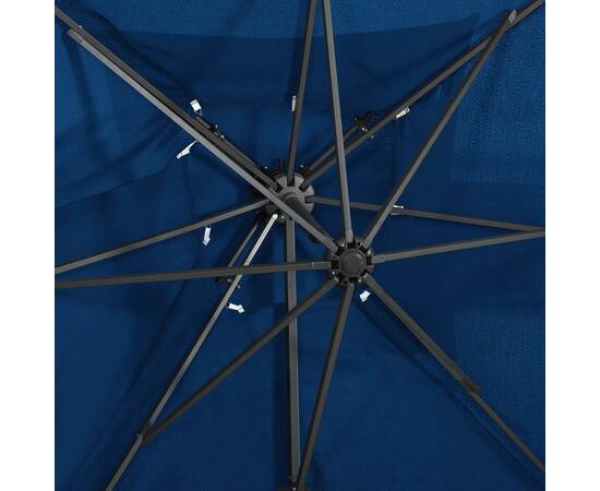 Umbrelă suspendată cu înveliș dublu, albastru azuriu 250x250 cm, 2 image