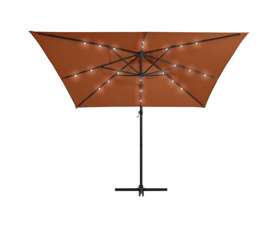 Umbrelă suspendată cu led-uri, cărămiziu, 250x250 cm, 5 image