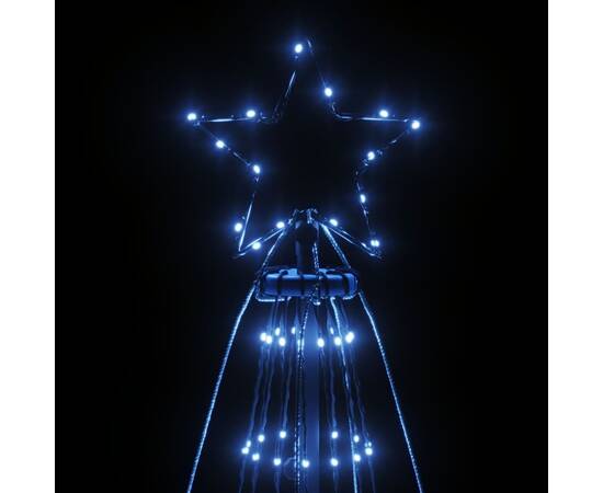Brad de crăciun, 1134 led-uri, albastru, 800 cm, cu țăruș, 4 image