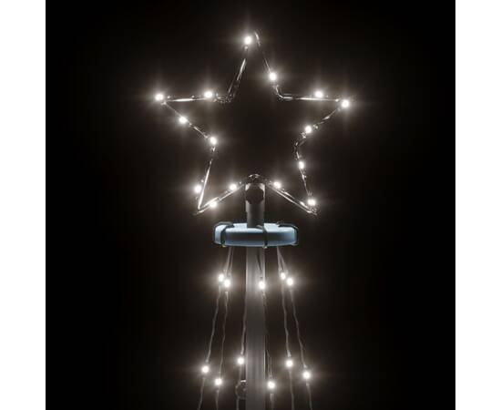 Brad de crăciun conic, 108 led-uri, alb rece, 70x180 cm, 4 image