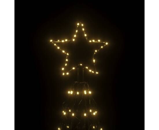 Brad de crăciun conic, 1400 led-uri, alb cald, 160x500 cm, 4 image