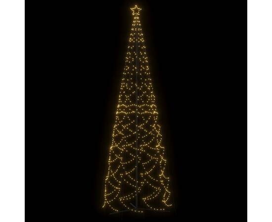 Brad de crăciun conic, 1400 led-uri, alb cald, 160x500 cm, 3 image
