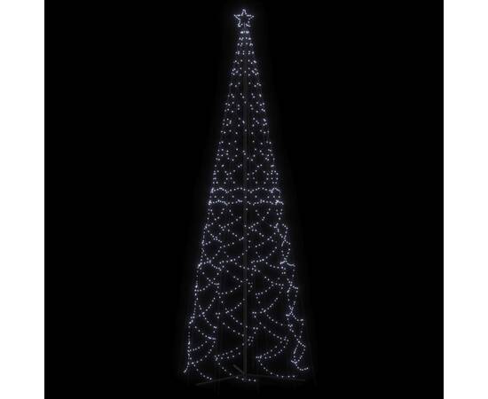 Brad de crăciun conic, 1400 led-uri, alb rece, 160x500 cm, 3 image