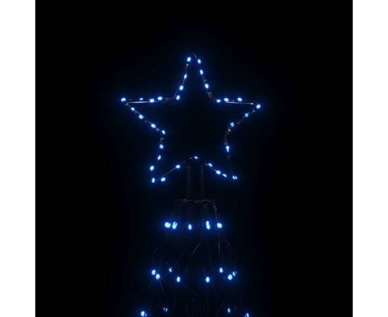 Brad de crăciun conic, 1400 led-uri, albastru, 160x500 cm, 4 image