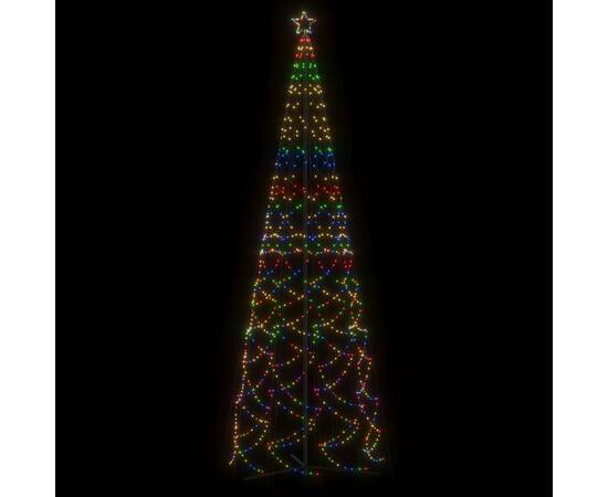 Brad de crăciun conic, 1400 led-uri, multicolor, 160x500 cm, 3 image