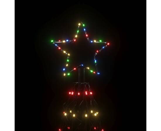 Brad de crăciun conic, 1400 led-uri, multicolor, 160x500 cm, 4 image