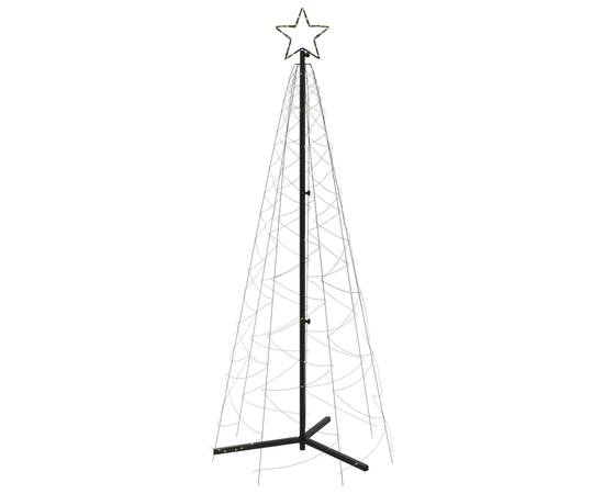Brad de crăciun conic, 200 led-uri, alb cald, 70x180 cm, 2 image