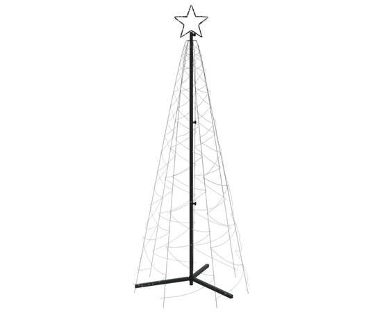 Brad de crăciun conic, 200 led-uri, alb rece, 70x180 cm, 2 image
