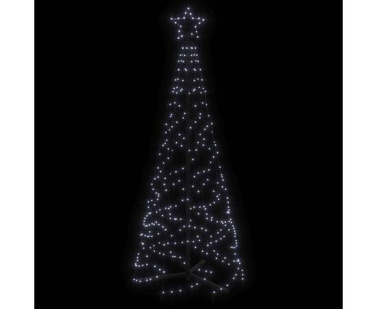 Brad de crăciun conic, 200 led-uri, alb rece, 70x180 cm, 3 image