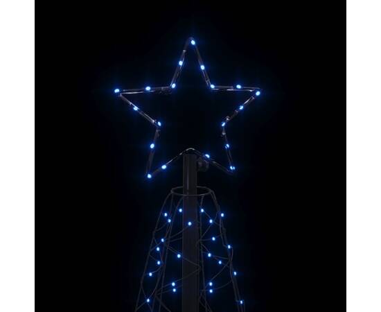 Brad de crăciun conic, 200 led-uri, albastru, 70x180 cm, 4 image