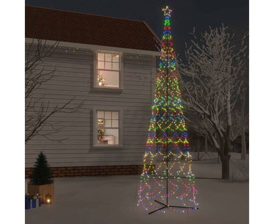 Brad de crăciun conic, 3000 led-uri, multicolor, 230x800 cm