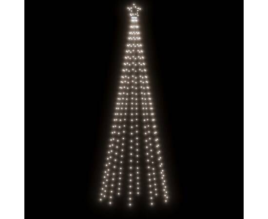 Brad de crăciun conic, 310 led-uri, alb rece, 100x300 cm, 3 image