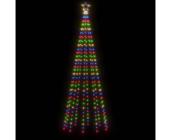 Brad de crăciun conic, 310 led-uri, multicolor, 100x300 cm, 3 image