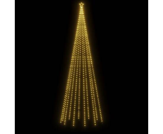 Brad de crăciun conic, 732 led-uri, alb cald, 160x500 cm, 3 image