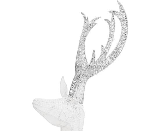 Decorațiune de crăciun familie de reni 201 led-uri alb/argintiu, 5 image