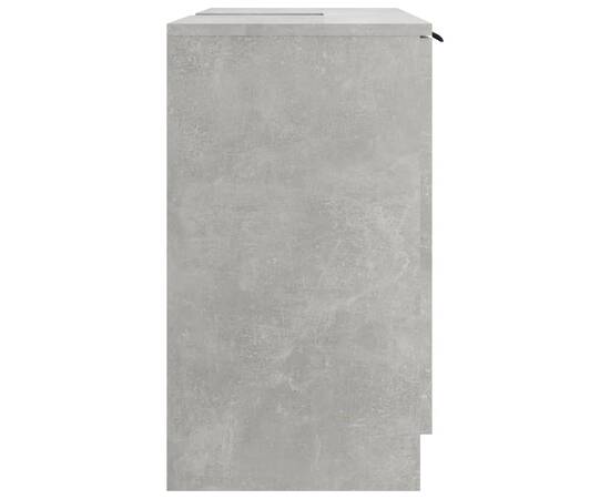 Dulap de baie, gri beton, 64,5x33,5x59 cm, lemn compozit, 8 image