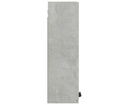 Dulap de baie cu oglindă, gri beton, 64x20x67 cm, 7 image