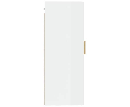 Dulap de perete, alb extralucios, 35x34x90 cm, lemn compozit, 6 image
