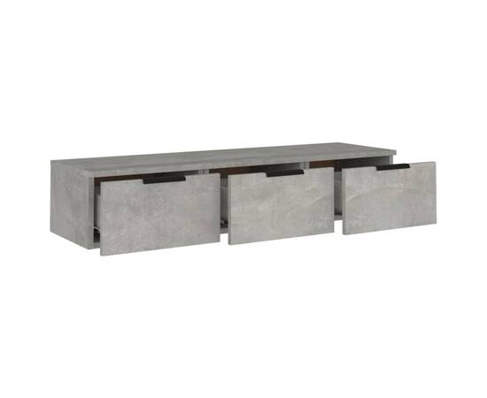 Dulap de perete, gri beton, 102x30x20 cm, lemn compozit, 6 image