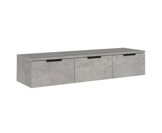 Dulap de perete, gri beton, 102x30x20 cm, lemn compozit, 2 image