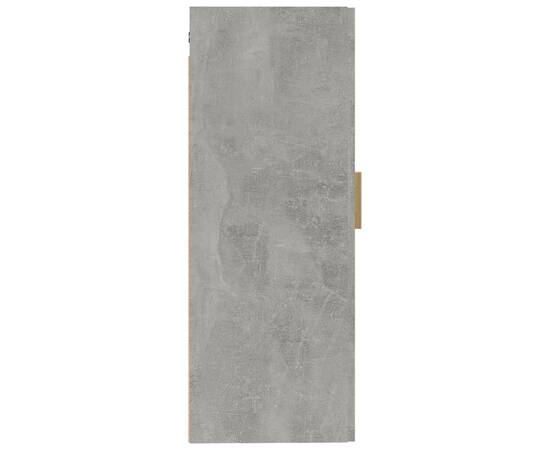 Dulap de perete, gri beton, 35x34x90 cm, lemn compozit, 6 image