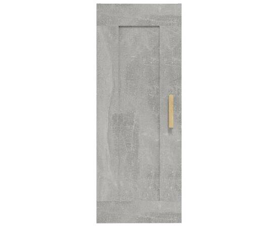 Dulap de perete, gri beton, 35x34x90 cm, lemn compozit, 5 image