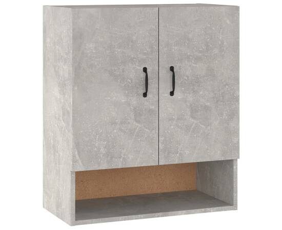 Dulap de perete, gri beton, 60x31x70 cm, lemn prelucrat, 2 image
