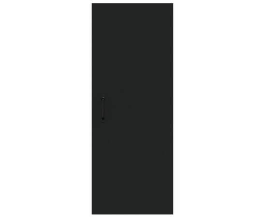 Dulap de perete suspendat, negru, 34,5x34x90 cm, lemn compozit, 6 image