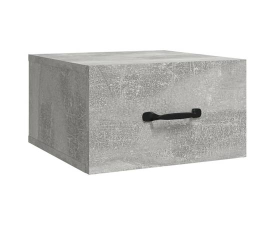 Noptiere de perete, 2 buc., gri beton, 35x35x20 cm, 5 image