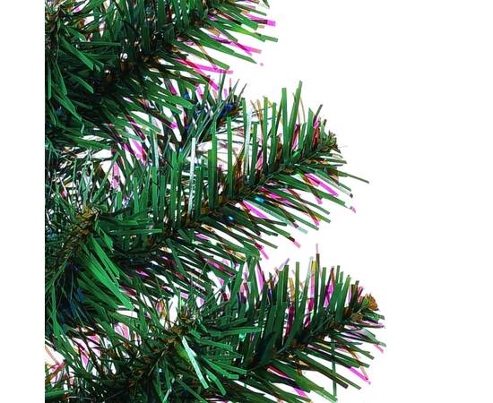 Brad de crăciun artificial cu vârfuri irizate verde 150 cm pvc, 4 image