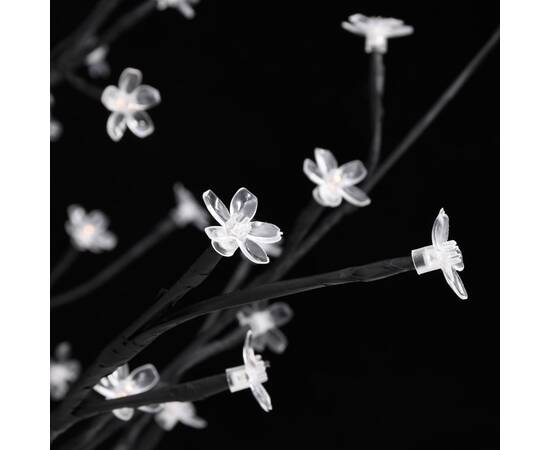 Copac cu flori de cireș, alb cald, 200 led-uri, 180 cm, 5 image