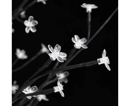 Copac cu flori de cireș, alb cald, 84 led-uri, 120 cm, 5 image