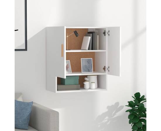 Dulap de perete, alb, 60x31x70 cm, lemn compozit, 3 image