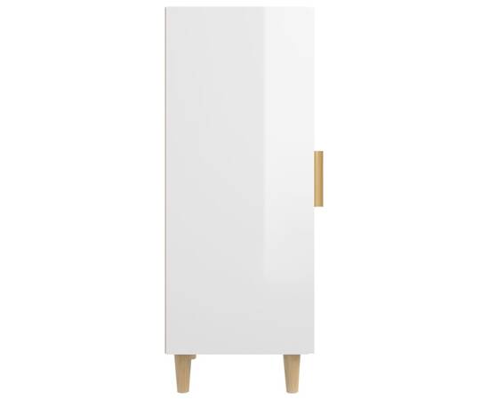 Servantă, alb extralucios, 34,5x34x90 cm, lemn compozit, 5 image